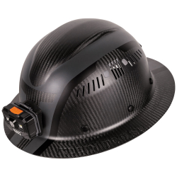 60514 Klein Carbon Fiber Full Brim Hard Hat with Headlamp, Spartan Image 