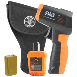 IR1KIT Infrared Thermometer with GFCI Receptacle Tester Image 